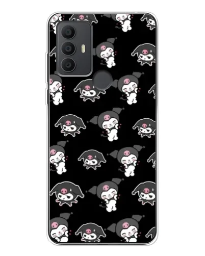 Чохол для TCL 306 з картинкою «Чорний паттерн Kuromi»