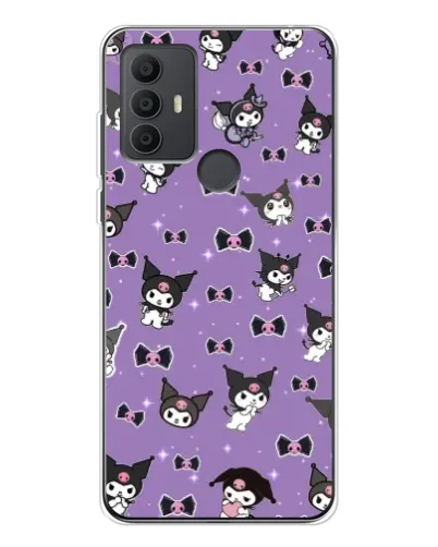 Чохол для TCL 306 з картинкою «Kuromi — патерн»