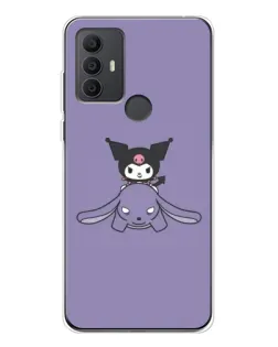 Чохол для TCL 306 з картинкою «Kuromi на ліловому фоні»