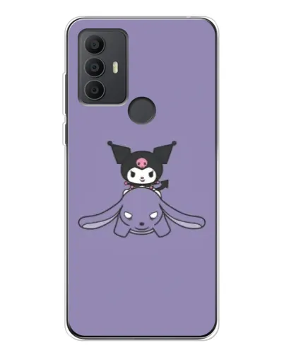 Чохол для TCL 306 з картинкою «Kuromi на ліловому фоні»