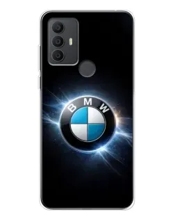 Чохол для TCL 306 з картинкою «BMW — неонове сяйво»