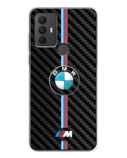 Чохол для TCL 306 з картинкою «Емблема BMW та карбон»