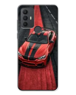 Чохол для TCL 306 з картинкою «BMW на червоній доріжці»