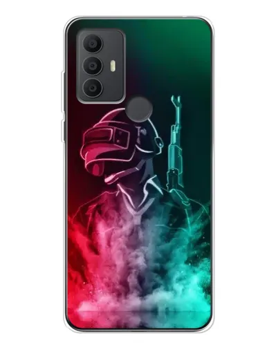 Чехол для TCL 306 с картинкой «PUBG — огненный воин» Чехол для TCL 306 с картинкой «PUBG — огненный воин»