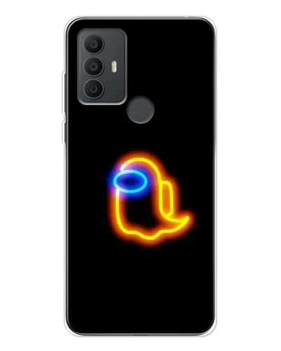 Чехол для TCL 306 с картинкой «Among Us неоновое сияние»