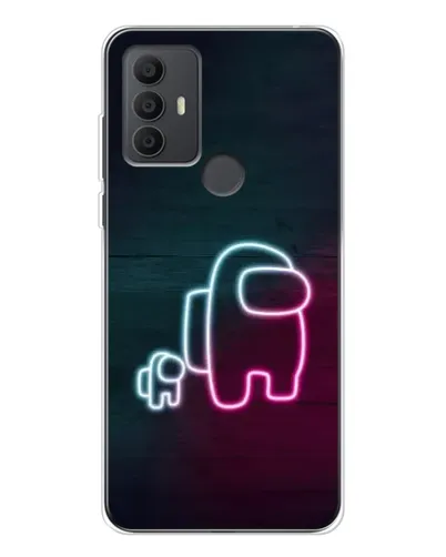Чехол для TCL 306 с картинкой «Among Us неон-арт»