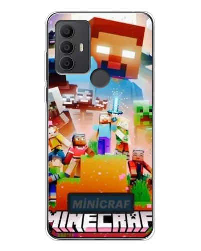 Чехол для TCL 306 с картинкой «Minecraft герои игры»