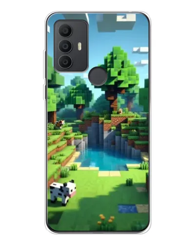 Чехол для TCL 306 с картинкой «Minecraft летний день»