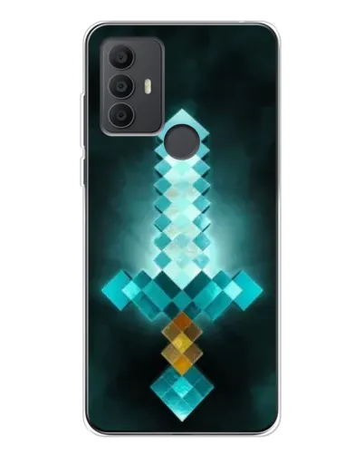 Чехол для TCL 306 с картинкой «Алмазный меч неон»