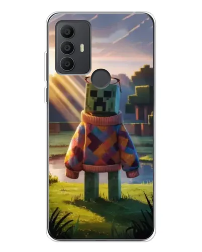 Чехол для TCL 306 с картинкой «Крипер в свитере»