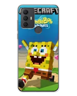 Чехол для TCL 306 с картинкой «Губка Боб Minecraft» Чехол для TCL 306 с картинкой «Губка Боб Minecraft»