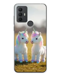 Чехол для TCL 306 с картинкой «Пара единорогов»