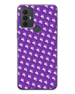 Чехол для TCL 306 с картинкой «Единороги на фиолетовом»