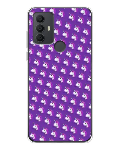 Чехол для TCL 306 с картинкой «Единороги на фиолетовом»