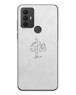 Чохол для TCL 306 з картинкою «Івана 3:16 Хрест»