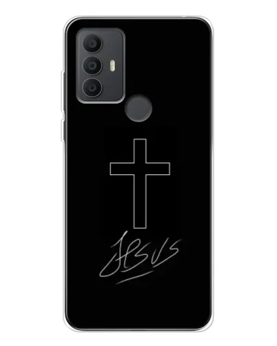 Чехол для TCL 306 с картинкой «Графический крест Jesus» Чехол для TCL 306 с картинкой «Графический крест Jesus»