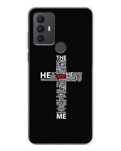 Чехол для TCL 306 с картинкой «Текстовый крест» Чехол для TCL 306 с картинкой «Текстовый крест»