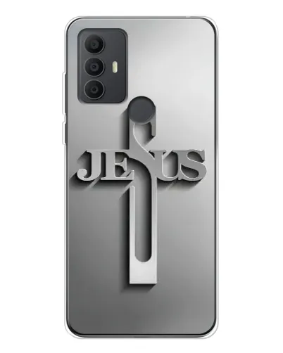 Чехол для TCL 306 с картинкой «Металлический крест Jesus» Чехол для TCL 306 с картинкой «Металлический крест Jesus»