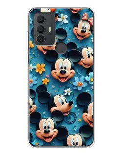 Чехол для TCL 306 с картинкой «Паттерн Микки и Минни»