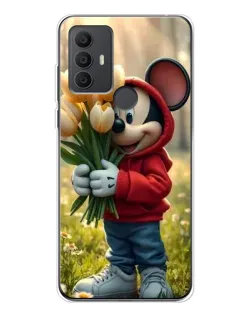 Чехол для TCL 306 с картинкой «Микки с тюльпанами»