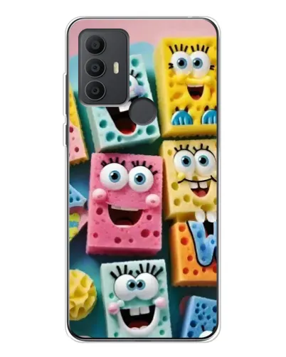 Чехол для TCL 306 с картинкой «Цветные губки»