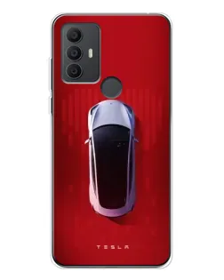 Чехол для TCL 306 с картинкой «Tesla Top View»