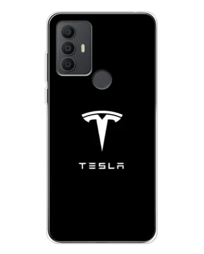 Чехол для TCL 306 с картинкой «Tesla White Logo» Чехол для TCL 306 с картинкой «Tesla White Logo»