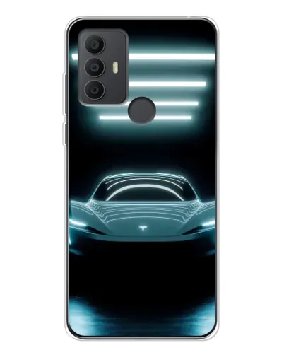 Чехол для TCL 306 с картинкой «Tesla в неоне» Чехол для TCL 306 с картинкой «Tesla в неоне»