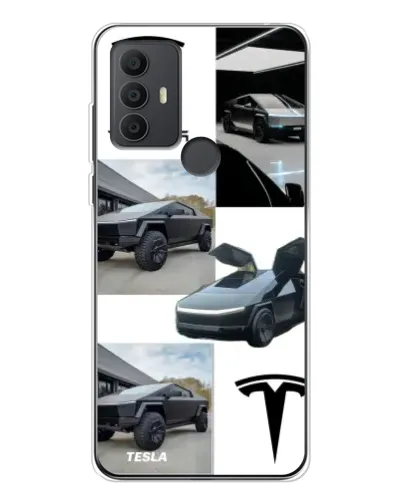 Чехол для TCL 306 с картинкой «Коллаж Cybertruck Tesla» Чехол для TCL 306 с картинкой «Коллаж Cybertruck Tesla»