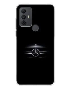 Чехол для TCL 306 с картинкой «Mercedes — абстрактные линии»