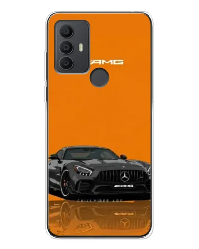 Чехол для TCL 306 с картинкой «Оранжевый Mercedes AMG»