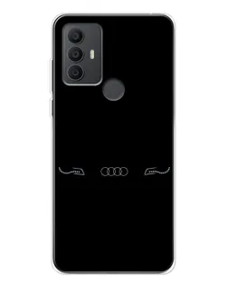 Чехол для TCL 306 с картинкой «Audi — световой подпись»