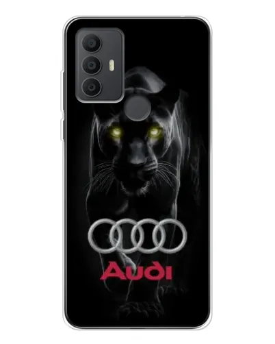 Чехол для TCL 306 с картинкой «Пантера и Audi» Чехол для TCL 306 с картинкой «Пантера и Audi»