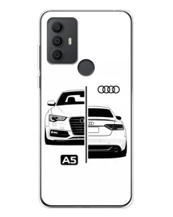 Чехол для TCL 306 с картинкой «Audi — контрастный дизайн»