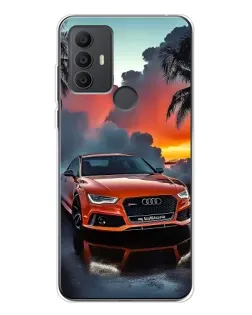 Чехол для TCL 306 с картинкой «Audi — закат»