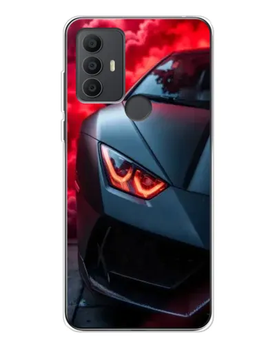 Чехол для TCL 306 с картинкой «Lamborghini красное сияние»