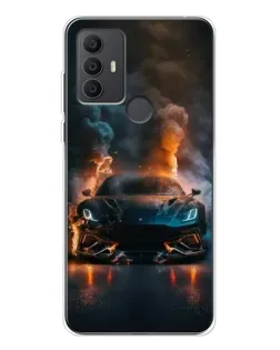 Чехол для TCL 306 с картинкой «Lamborghini дымная эстетика»