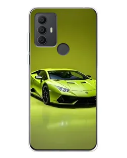 Чехол для TCL 306 с картинкой «Салатовый Lamborghini Huracan»