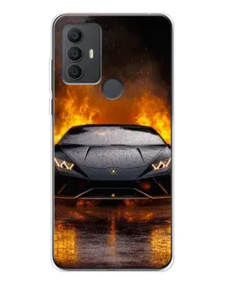 Чехол для TCL 306 с картинкой «Lamborghini в огне»