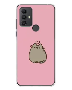 Чехол для TCL 306 с картинкой «Pusheen сердце»