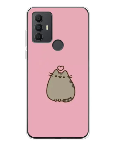 Чехол для TCL 306 с картинкой «Pusheen сердце»