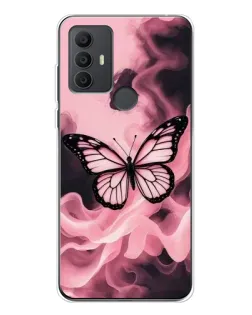 Чехол для TCL 306 с картинкой «Бабочка в дыму»