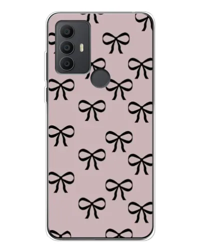 Чехол для TCL 306 с картинкой «Черные бантики» Чехол для TCL 306 с картинкой «Черные бантики»