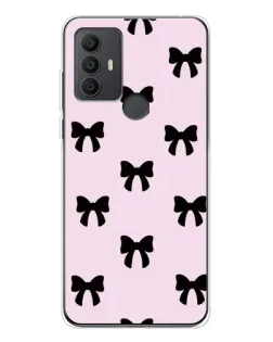 Чехол для TCL 306 с картинкой «Черные банты Coquette»