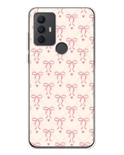 Чехол для TCL 306 с картинкой «Розовые бантики Coquette»
