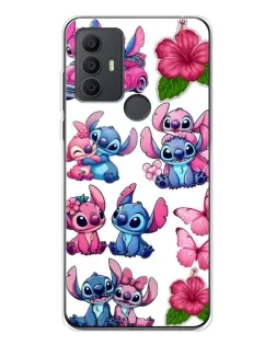 Чехол для TCL 306 с картинкой «Стикеры Stitch и Angel» Чехол для TCL 306 с картинкой «Стикеры Stitch и Angel»