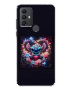 Чехол для TCL 306 с картинкой «Stitch в цветах» Чехол для TCL 306 с картинкой «Stitch в цветах»