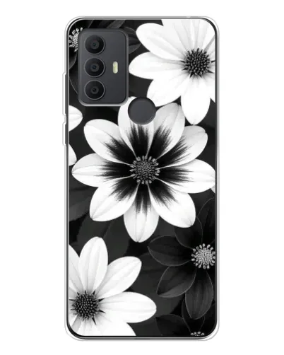 Чехол для TCL 306 с картинкой «Монохромные астры» Чехол для TCL 306 с картинкой «Монохромные астры»