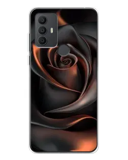 Чехол для TCL 306 с картинкой «Шелковая черная роза»