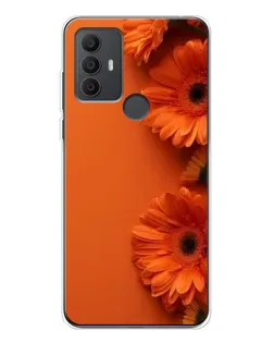 Чехол для TCL 306 с картинкой «Оранжевые герберы»